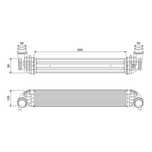 Chladič plniaceho vzduchu 818690 /VALEO/