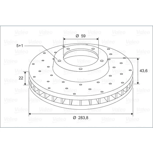 Brzdový kotúč VALEO 886265 - obr. 1