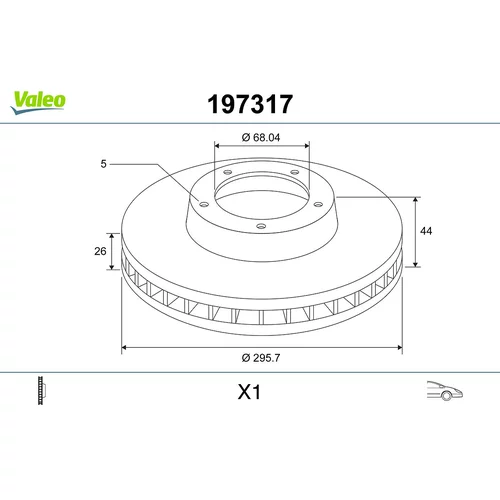 Brzdový kotúč VALEO 197317