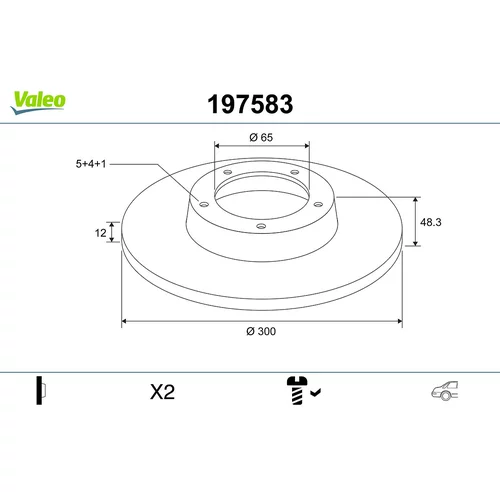 Brzdový kotúč VALEO 197583
