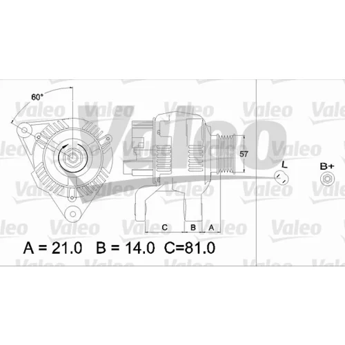 Alternátor VALEO 437188 - obr. 1