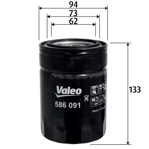 Olejový filter VALEO 586091