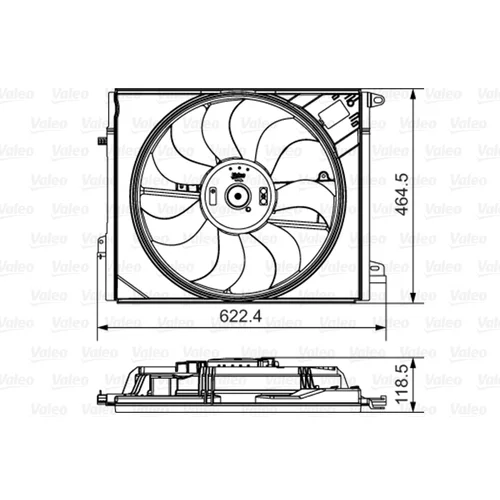 Ventilátor chladenia motora VALEO 696882