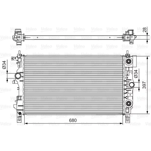 Chladič motora VALEO 701541