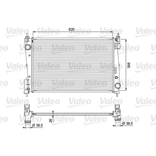 Chladič motora VALEO 701717