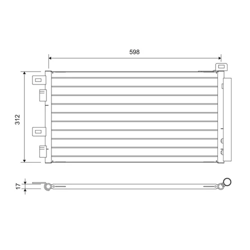 Kondenzátor klimatizácie VALEO 817547 - obr. 1