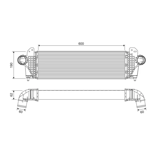 Chladič plniaceho vzduchu VALEO 818694