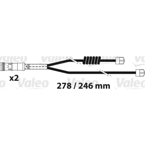 Výstražný kontakt opotrebenia brzdového obloženia VALEO 882314