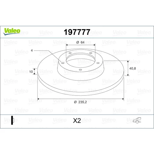 Brzdový kotúč 197777 /VALEO/
