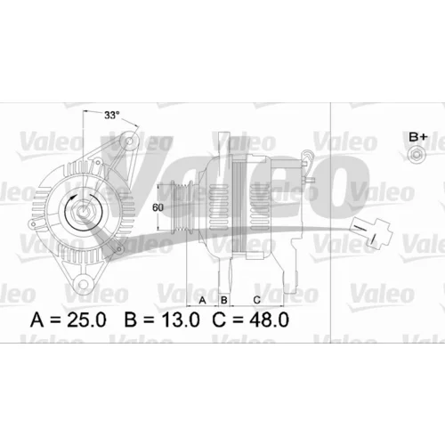 Alternátor VALEO 436543 - obr. 1