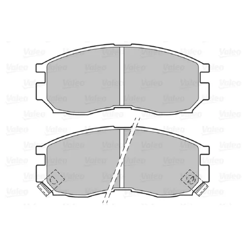 Sada brzdových platničiek kotúčovej brzdy VALEO 598625 - obr. 1