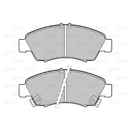 Sada brzdových platničiek kotúčovej brzdy VALEO 598760 - obr. 1
