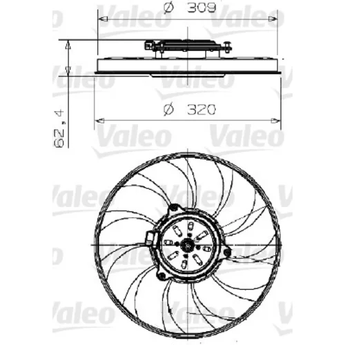 Ventilátor chladenia motora VALEO 696003