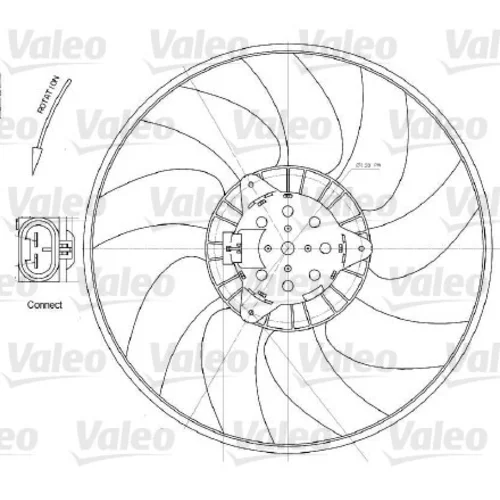 Ventilátor chladenia motora VALEO 696028