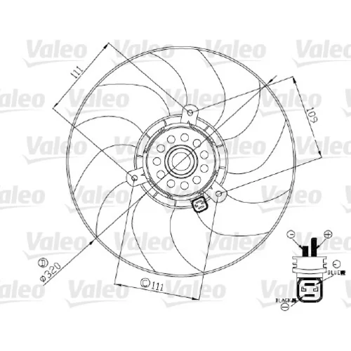 Ventilátor chladenia motora VALEO 696190