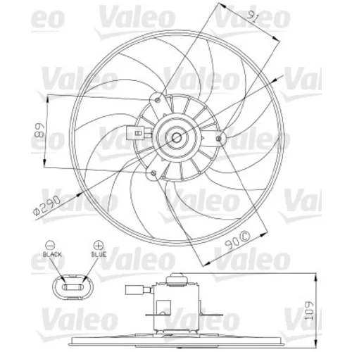 Ventilátor chladenia motora VALEO 696286