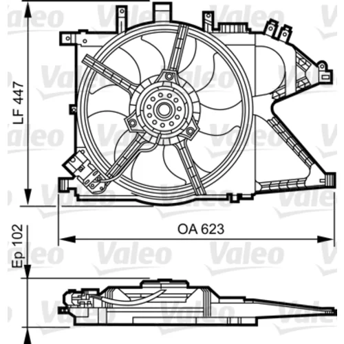 Ventilátor chladenia motora VALEO 696369