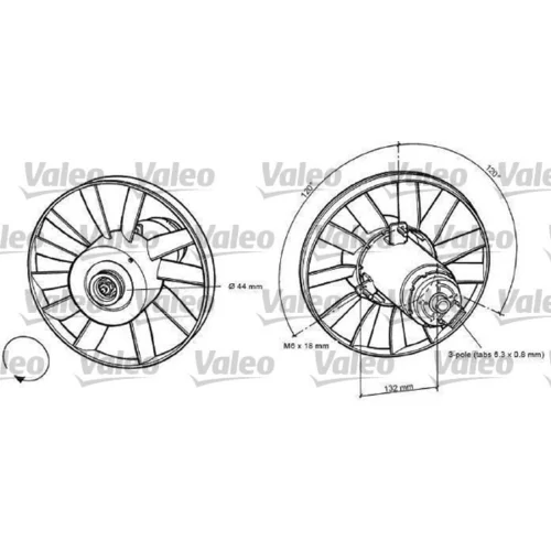 Ventilátor chladenia motora VALEO 698371