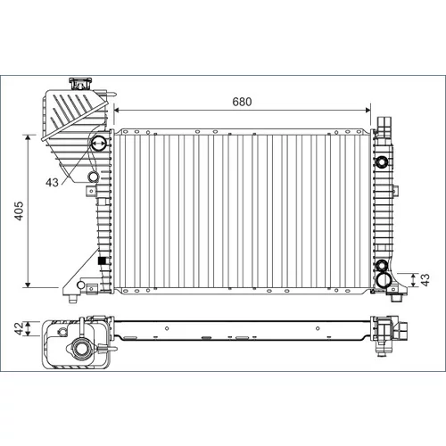 Chladič motora VALEO 701163