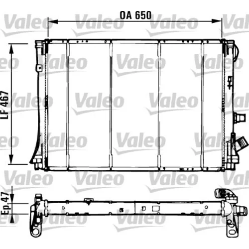 Chladič motora VALEO 731529