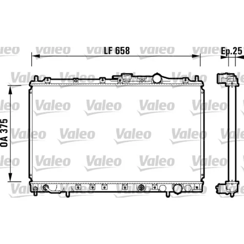 Chladič motora VALEO 734139