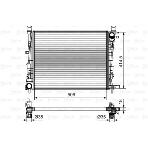 Chladič motora VALEO 735634