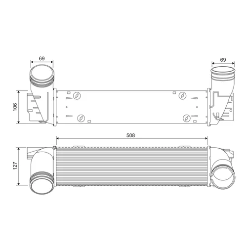 Chladič plniaceho vzduchu VALEO 818392