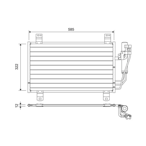 Kondenzátor klimatizácie VALEO 822589