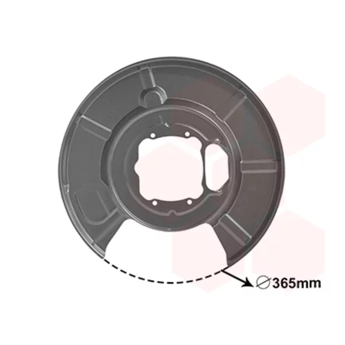 Ochranný plech proti rozstreku, Brzdový kotúč VAN WEZEL 0655373