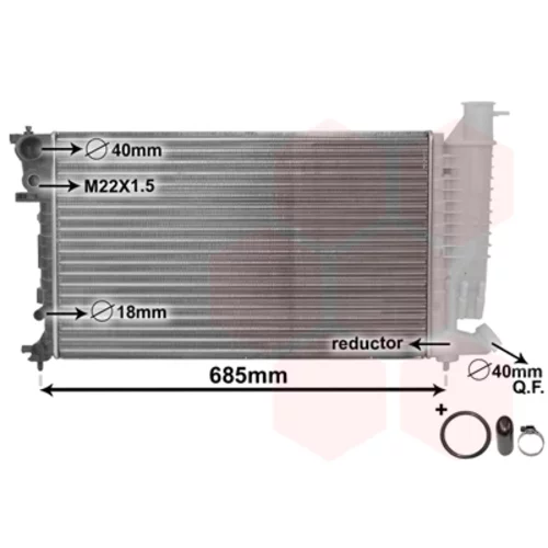 Chladič motora VAN WEZEL 40002140