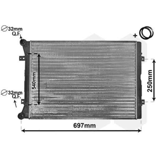 Chladič motora 58002283 (VAN WEZEL)