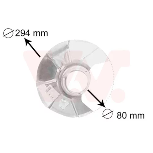 Ochranný plech proti rozstreku, Brzdový kotúč VAN WEZEL 5858371