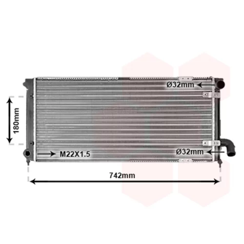 Chladič motora VAN WEZEL 49002028