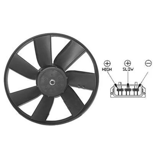 Ventilátor chladenia motora VAN WEZEL 5880744