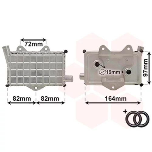 Chladič motorového oleja VAN WEZEL 30003294