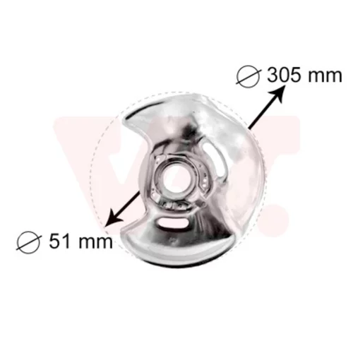 Ochranný plech proti rozstreku, Brzdový kotúč VAN WEZEL 3024371