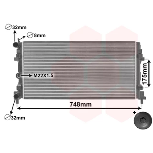 Chladič motora VAN WEZEL 49002037