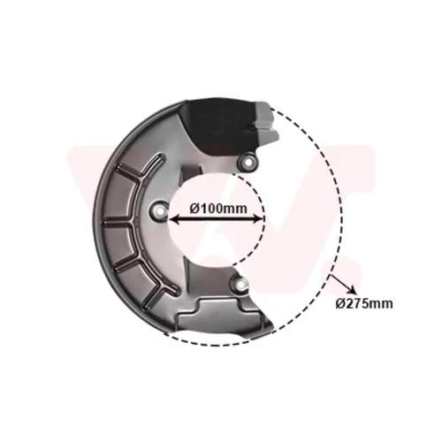 Ochranný plech proti rozstreku, Brzdový kotúč VAN WEZEL 5829372