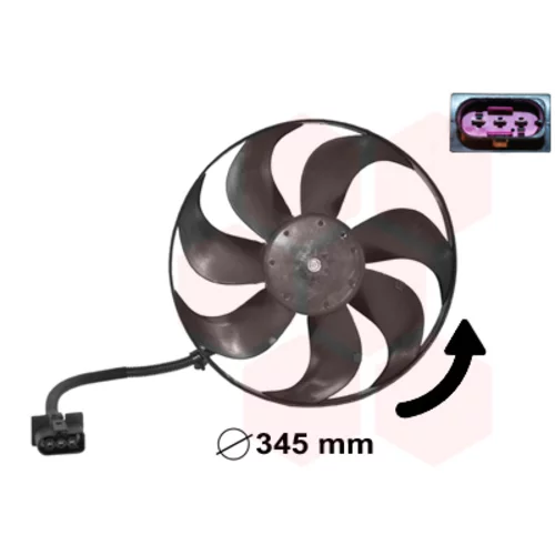 Ventilátor chladenia motora VAN WEZEL 5888744