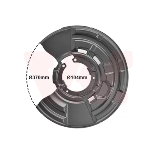 Ochranný plech proti rozstreku, Brzdový kotúč VAN WEZEL 0633373