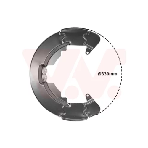 Ochranný plech proti rozstreku, Brzdový kotúč VAN WEZEL 1864371