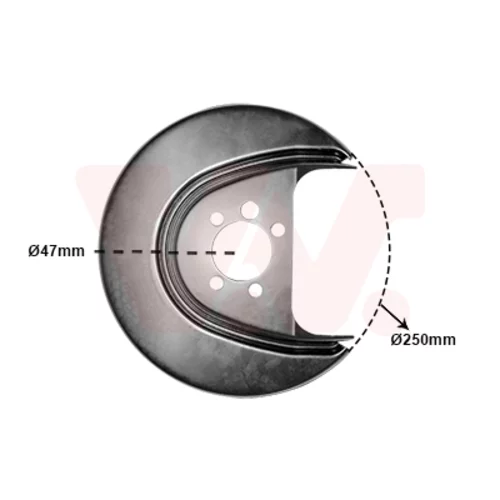 Ochranný plech proti rozstreku, Brzdový kotúč VAN WEZEL 5829374