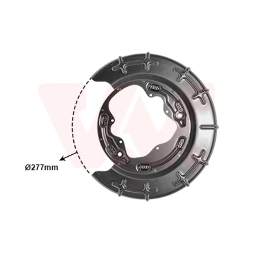 Ochranný plech proti rozstreku, Brzdový kotúč VAN WEZEL 8207373