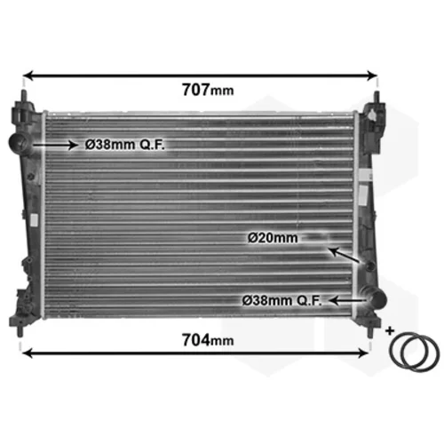 Chladič motora VAN WEZEL 17002312