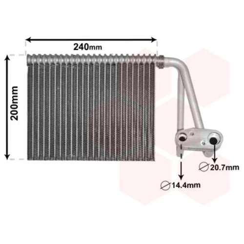 Výparník klimatizácie VAN WEZEL 4300V566