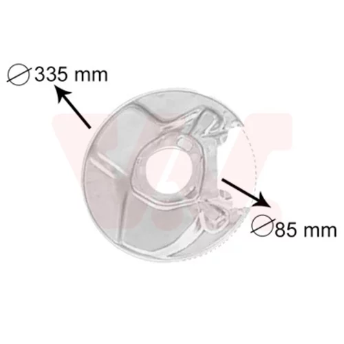 Ochranný plech proti rozstreku, Brzdový kotúč VAN WEZEL 3010373