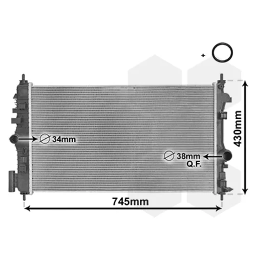 Chladič motora VAN WEZEL 37002474