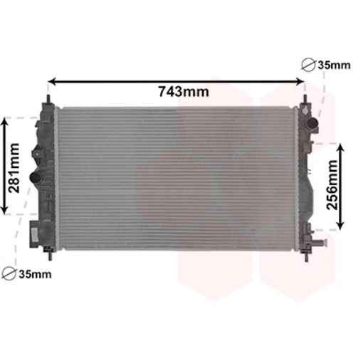 Chladič motora VAN WEZEL 37002599