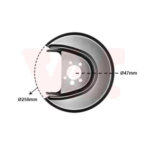 Ochranný plech proti rozstreku, Brzdový kotúč VAN WEZEL 5814373