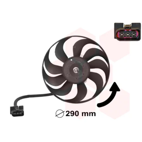 Ventilátor chladenia motora VAN WEZEL 5888745